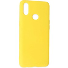Vera Vtc  Samsung Galaxy A10S Kılıf Nano Içi Kadife Silikon - Sarı 965874