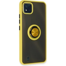Vera Vtc  Realme C11 2021 Kılıf Montreal Yüzüklü Silikon Kapak - Sarı 965874
