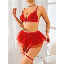 Ang Butik Kırmızı Tül Etekli Fantezi Kostüm 2211