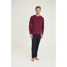 Ang Butik Kocabey 9250 Erkek Midi Yaka Pijama Takım