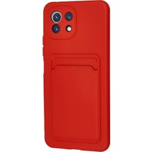 Vera Vtc  Xiaomi Mi 11 Kılıf Kelvin Kartvizitli Silikon - Kırmızı 965874