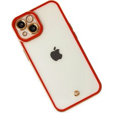 Vera Vtc  iPhone 14 Plus Kılıf Liva Lens Silikon - Kırmızı 965874