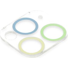 Vera Vtc  iPhone 11 Pro Max Renkli Kamera Lens Koruma Cam - Yeşil-Sarı 965874