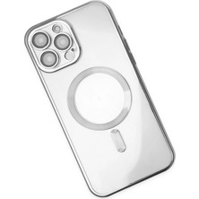 Vera Vtc  iPhone 13 Pro Kılıf Kross Magneticsafe Kapak - Gümüş 965874
