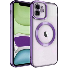 Vera Vtc  iPhone 12 Kılıf Kross Magneticsafe Kapak - Mor 965874