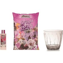 Toprağı, Orkide Saksısı (1.5l) ve Orkide Besini 3'lü Seti