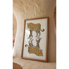 Des Vu Print Ecletic Kaplan Posteri, Modern Çerçevesiz Poster