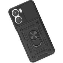 Vera Vtc  Vivo Y16 Kılıf Pars Lens Yüzüklü Silikon - Siyah 965874