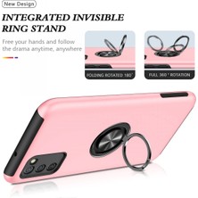 Vera Vtc  Samsung Galaxy A02S Kılıf Elit Yüzüklü Kapak - Pembe 965874