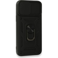 Vera Vtc  iPhone 15 Pro Max Kılıf Pars Lens Yüzüklü Silikon - Siyah 965874