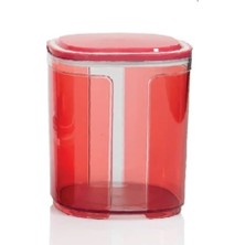 Tupperware Hanımeli Kurabiye Kutusu Kavanoz 1.5 Litre Hsgl Kırmızı
