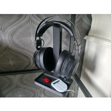 Generic Masaüstü Tepsili Kulaklık Standı - 3D Baskı Düzenleyici Ünite ve Takı/anahtar Tepsisi - Antrasit Siyah