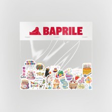 Baprile Happy Birthday Sticker Paketi 25 Parça Kaliteli Su Geçirmez Doğum Günü Etiket Seti