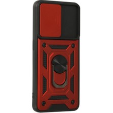 Vera Vtc  Oppo A74 4g Kılıf Pars Lens Yüzüklü Silikon - Kırmızı 965874