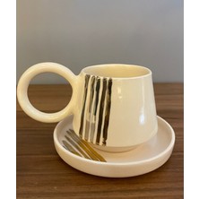 Atölye no17 Gold Çizgili Kahve Fincanı