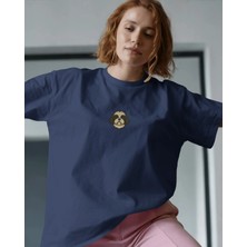 Muhtar Store Shih Tzu Köpek Baskılı Unisex Oversize Tişört – Minimal Sevimli Shih Tzu Tasarım