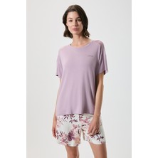 Catherine's Saten Yaka Detaylı Şort Takım