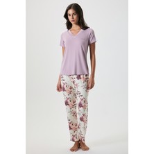 Catherine's Saten Yaka Detaylı Pijama Takımı