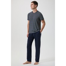 First Touch Yumuşak Dokulu Çizgili Pijama Takımı