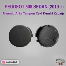 AutoPit 3D Peugeot 508 Sedan (2010 → ) Uyumlu Arka Tampon Çeki Demiri Kapağı