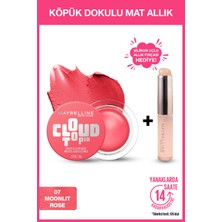 Maybelline New York Cloudtopia Köpük Dokulu Mat Allık 07 Moonlit Rose & Allık Fırçası Hediyeli