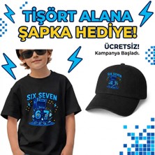 BarsDepo Six Seven Baskılı Tişört – Şapka Hediyeli Set | Premium Kalite