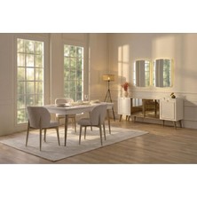 Doressa Hella Reflekte Camlı Yemek Odası Takımı