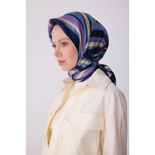 Belli Geometrik Desen Ipek Twill Eşarp (T)  4311-85