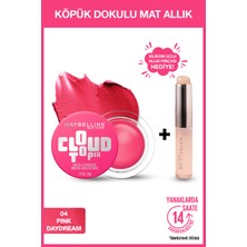 Maybelline New York Cloudtopia Köpük Dokulu Mat Allık 04 Pink Daydream & Allık Fırçası Hediyeli