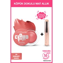 Maybelline New York Cloudtopia Köpük Dokulu Mat Allık 09 Dreamy Dawn & Allık Fırçası Hediyeli