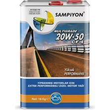 Şampiyon Super Active 20W-50 Cf-4 Ağır Hizmet Dizel Motor Yağı 16 Lt Teneke