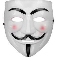 Ethab Ticaret Beyaz Renk Pembe Yanaklı Ithal V For Vendetta Maskesi (4457)