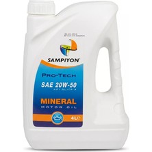 Şampiyon Pro-Tech 20W-50 Mineral Motor Yağı 4 Lt