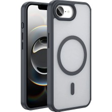 Joie Creatif iPhone 17E Kılıf M-Safe Şarj Özellikli Mat Arka Yüzey Zore Sio Kapak - Siyah