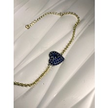Ares 01 Store 💗mavi Taşlı Kalp Figürlü Zarif Bileklik💗