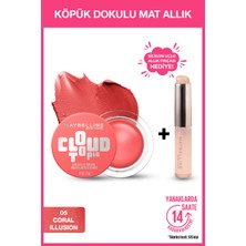 Maybelline New York Cloudtopia Köpük Dokulu Mat Allık 05 Coral Illusion & Allık Fırçası Hediyeli