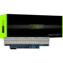 Notespare Acer ile Uyumlu Aspire One D255E-13608, D255E-13611, D255E-13633 Notebook Batarya Pil Beyaz