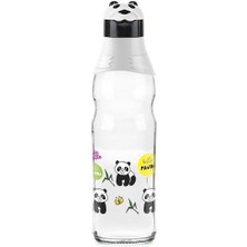 Sevimli Panda Tasarımlı Cam Suluk Sızdırmaz 1000 ml
