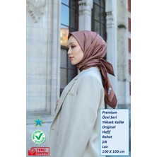 Hint İpek Eşarp - Premium Lux Original Monogram Eşarp (Ipek Vual, Yüksek Kalite, Hafif, Rahat, Şık, Scarf)