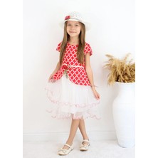 FESSHERA 🎀 Kız Çocuk Özel Gün Kombini - 3'lü Kombin Elbise, Şapka ve Kemer Takımı 🎀