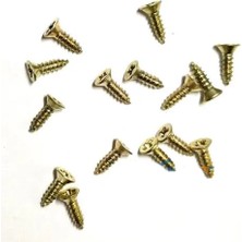 Klips, Menteşe, Ayak, Ağaç, Sunta Vidası 2,2x7,5mm - Sarı 100 Adet