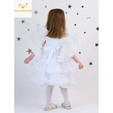 SHC4200 Beyaz Renkli Bebek Boy Melek Kanadı 30X45 cm