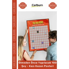 Carlburn Özel Üretim Hediye Dekoratif Interaktif Liste Ölmeden Önce Yapılacak 100 Şey Kazı Kazan Posteri