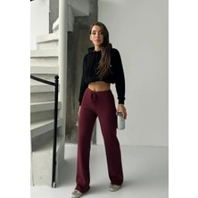 Fit Comfort Bej Salaş Pantolon Bordo