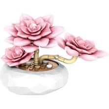 SHC4200 P655064 Pembe Ni̇lüfer Sukulent Model 82 Parça Block Oyuncak