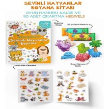 Sevimli Hayvanlar Boyama Kitabı - Oyun Hamurlu - 3 Yaş +