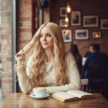 Uzun Su Dalgası Fiber Sen Peruk / Balköpüğü