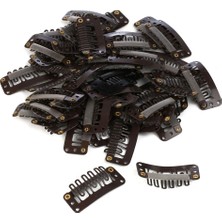 Çıt Çıt Klipsi Küçük / 10 Adet / Koyu Kahverengi