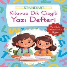 Kılavuz Dik Çizgili Yazı Defteri Büyük Boy - Mavi