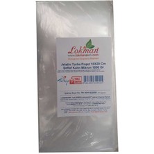 Jelatin Torba Poşet 10X20 cm Şeffaf Kalın Mikron 1000 gr 1 Paket